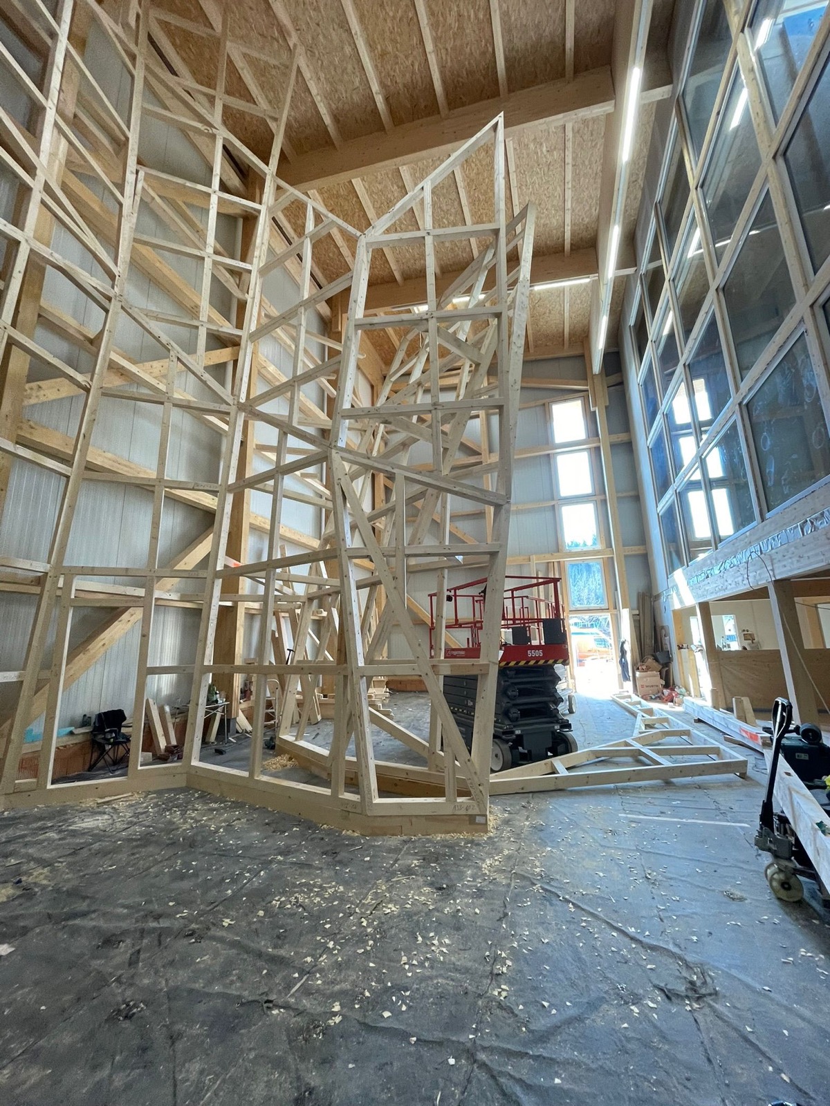 Kletterhalle — Holzbau von Johannes Westermeier, Zimmerei-Ökobau Rosenheim (Bild 3 von 8)