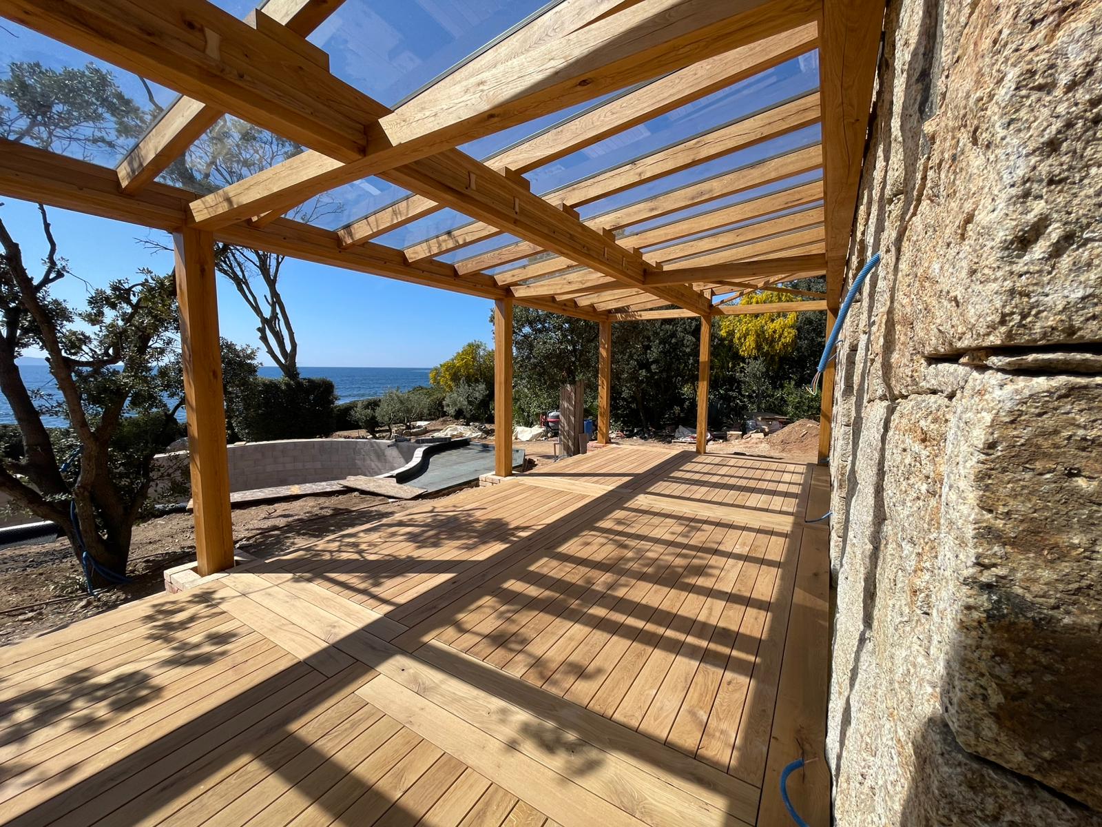 Pergola in Eiche — Dachterrasse von Johannes Westermeier, Zimmerei-Ökobau Rosenheim (Bild 1 von 10)