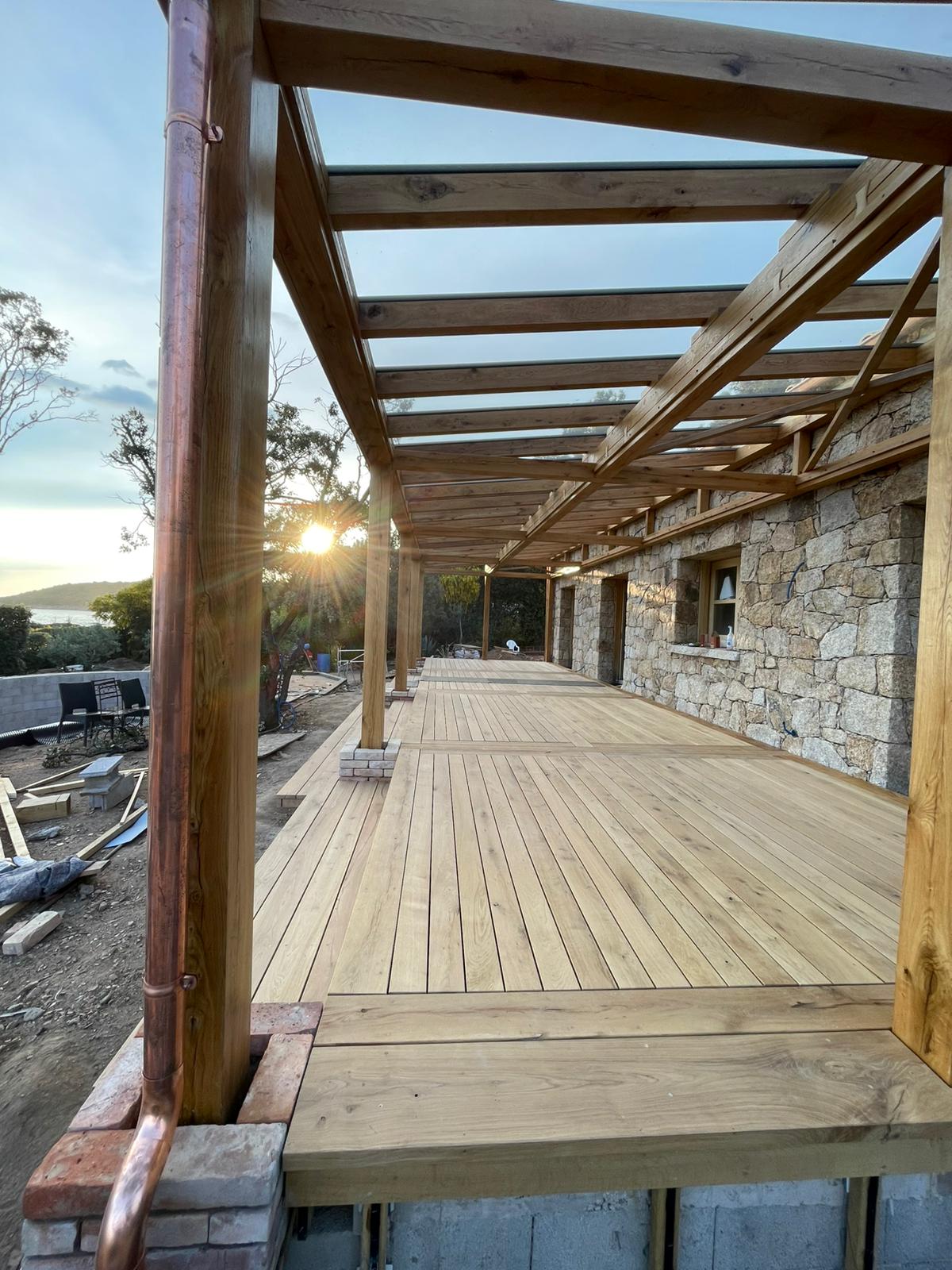 Pergola in Eiche — Dachterrasse von Johannes Westermeier, Zimmerei-Ökobau Rosenheim (Bild 5 von 10)